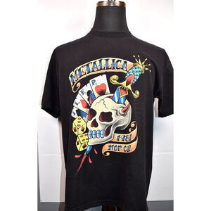 Vintage 2004 Metallica Nor Cal 1981 Pushead Concert T-Shirt Size Large Ed Hardy